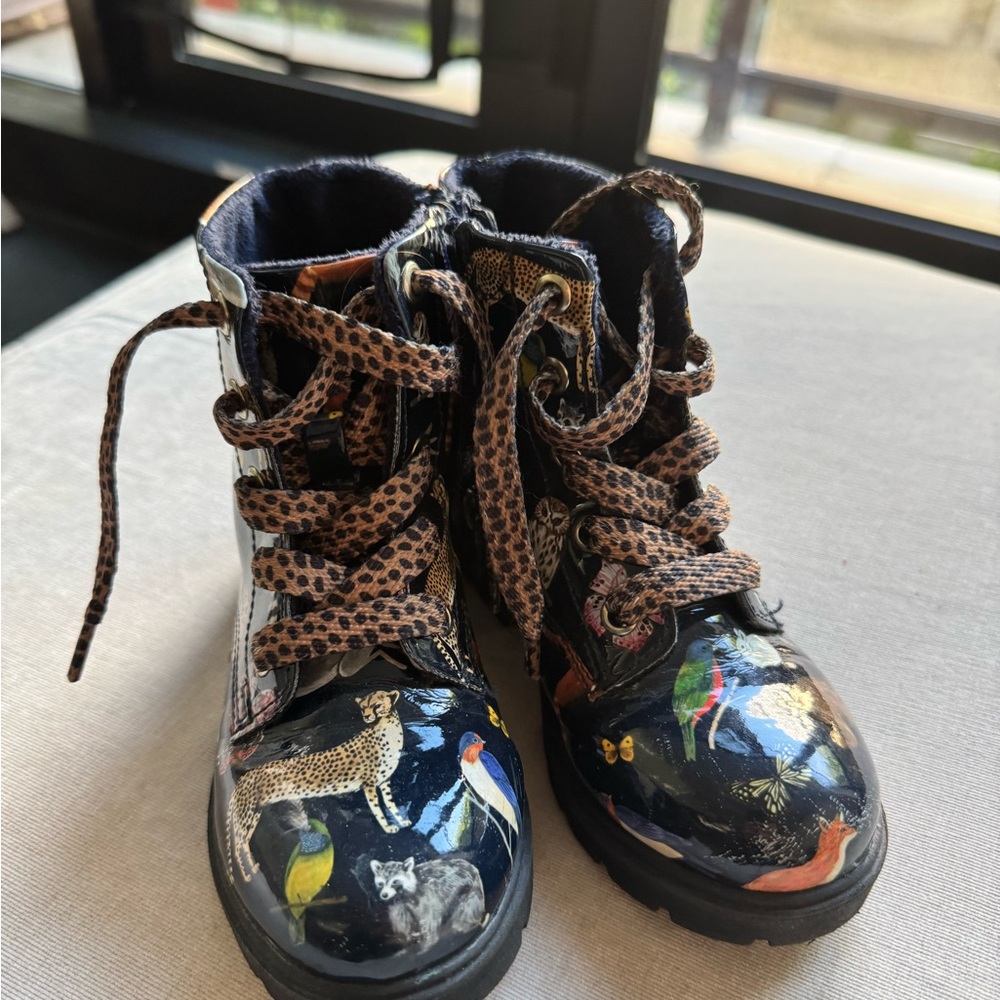 H&M Kids Animal Print Boots - Black and Brown